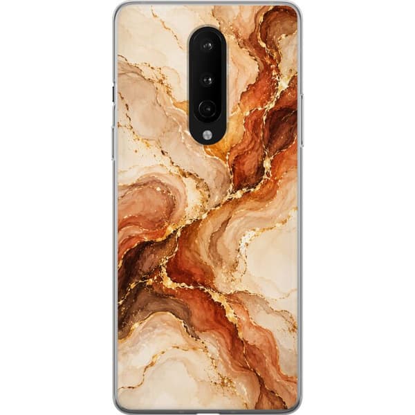 Kompatibelt Mobildeksel til OnePlus 8 Høstagat beige