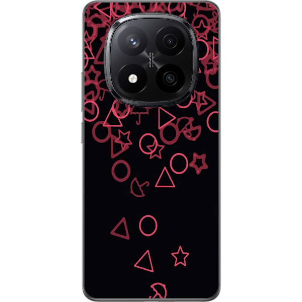 Xiaomi Redmi Note 14 Pro+ Genomskinligt Skal Squid Game Ikoner Serie Design Populärt TV Spel Ikoner Grafiskt Motiv Asiatisk Trend Dramaserie