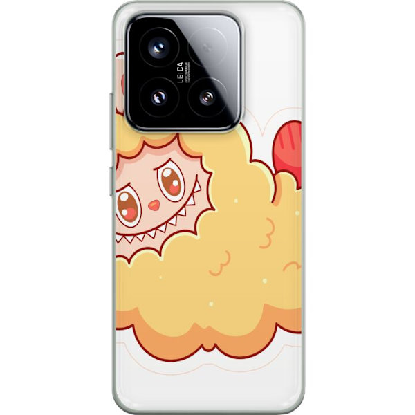 Xiaomi 15 Läpinäkyvä kuori Labubu Pesukarhu Pop Mart Hahmo Keräilyesine Söpö Suunnittelu Suosittu Teema Taideteos Leikkisarja