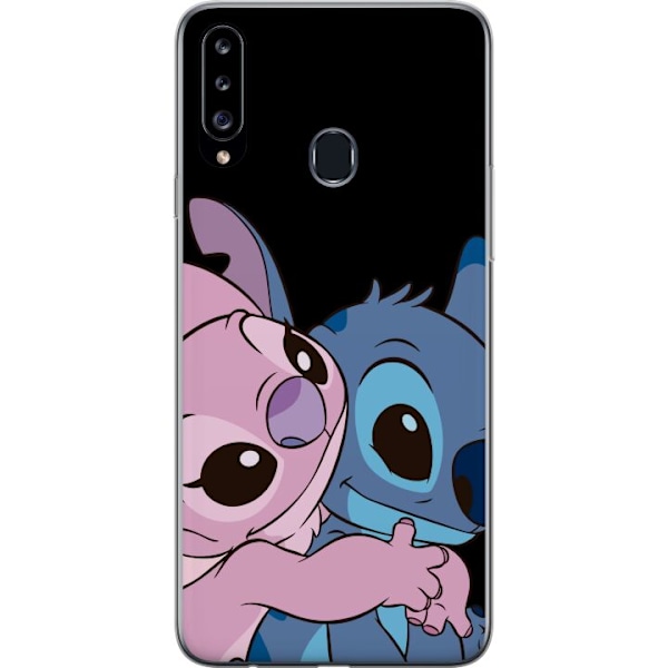 Samsung Galaxy A20s Gjennomsiktig deksel Lilo & Stitch