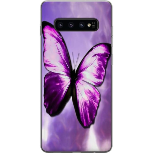 Samsung Galaxy S10 Läpinäkyvä kuori Perhonen