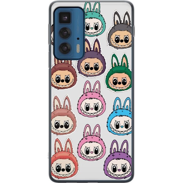 Motorola Edge 20 Pro Gennemsigtig cover Labubu Macaron Monster