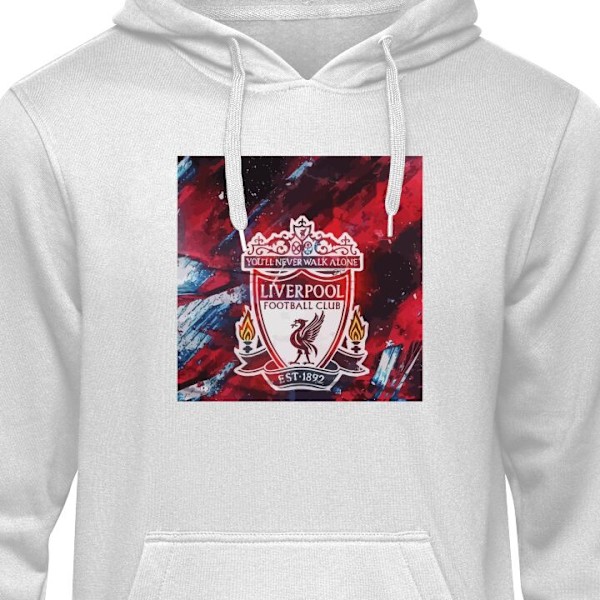 Barn-Hoodie | Mjuk Huvtröja för Barn Liverpool grå 7-8 År