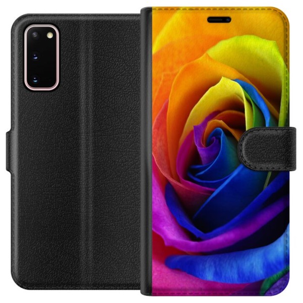 Samsung Galaxy S20 Plånboksfodral Rainbow Rose