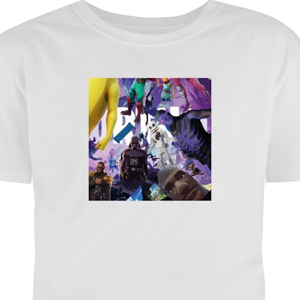 T-shirt til Voksen | Klassisk Voksen T-shirt Fortnite hvid L