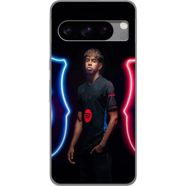 Google Pixel 8 Pro Läpinäkyvä kuori Yamal Jalkapallo FC Barcelona Nuori Lahjakkuus Pelaaja Jalkapallotähti Espanja La Liga Suosittu Motiivi