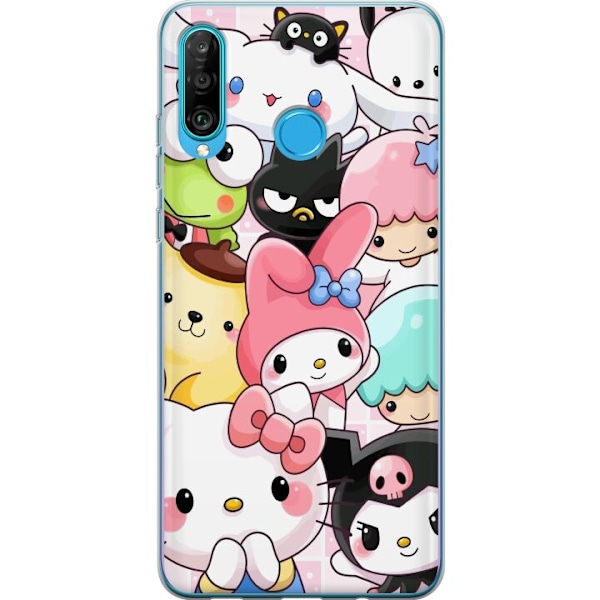 Huawei P30 lite Läpinäkyvä kuori Kawaii Sanrio Crew