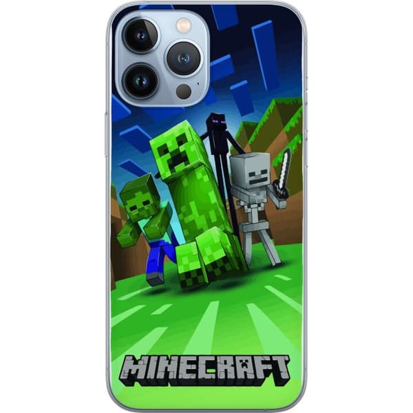 Kompatibelt Mobildeksel til Apple iPhone 13 Pro Max Minecraft Creeper mobilskal i klassisk grön pixelstil