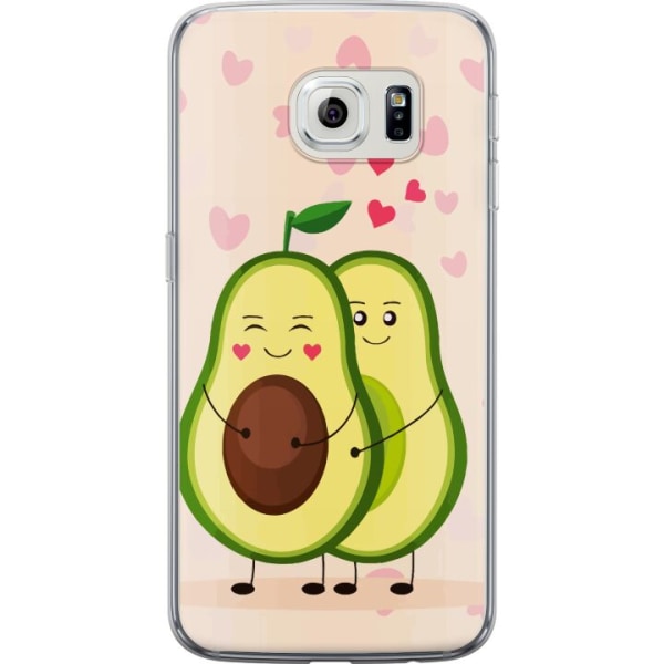Samsung Galaxy S6 edge Gennemsigtig cover Avokado Kærlighed