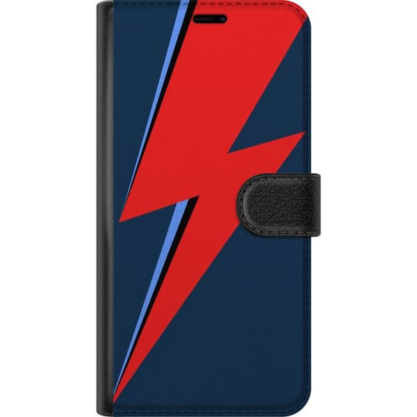 Kompatibelt Lommeboketui til Apple iPhone 18 Blårødt lyn blå