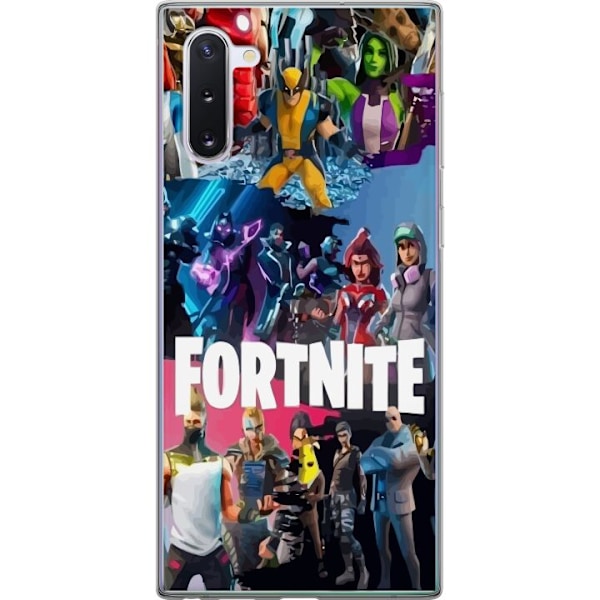 Samsung Galaxy Note10 Läpinäkyvä kuori Fortnite