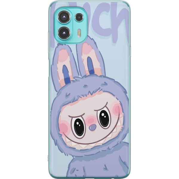 Motorola Edge 20 Lite Genomskinligt Skal Blue Bunny Labubu