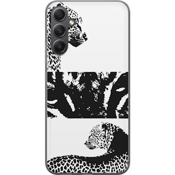Samsung Galaxy A15 5G Gjennomsiktig deksel Leopard Faces