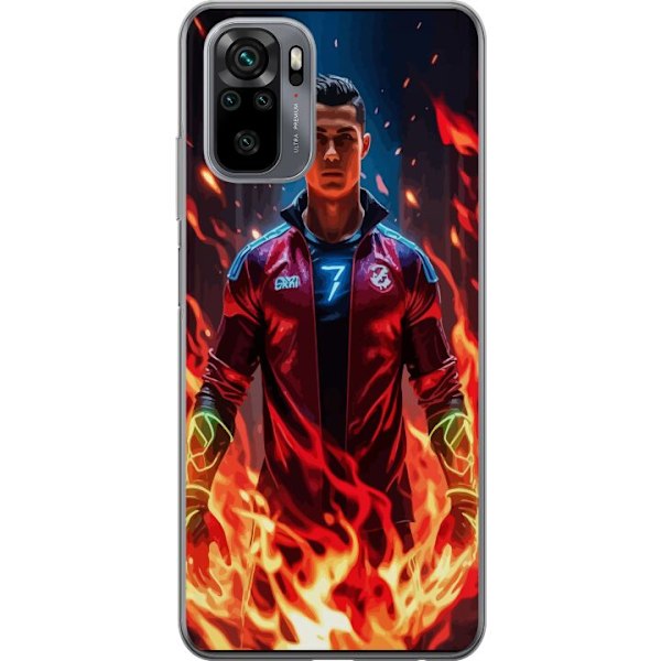 Xiaomi Redmi Note 10 Läpinäkyvä kuori Ronaldo Inferno - jal