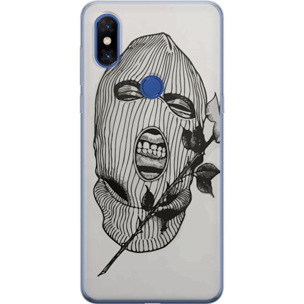 Xiaomi Mi Mix 3 Genomskinligt Skal Ski Mask Ros Streetwear Design Grafiskt Motiv Spänning Urban Stil Street Art Maskerad Symbol
