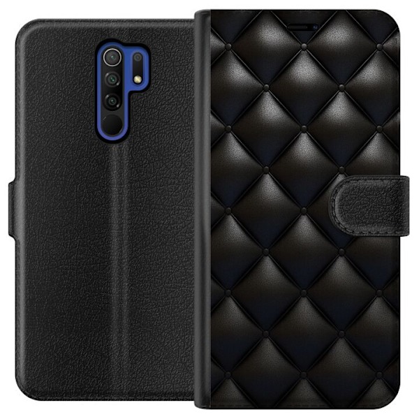 Xiaomi Redmi 9 Lompakkokotelo Nahka Musta