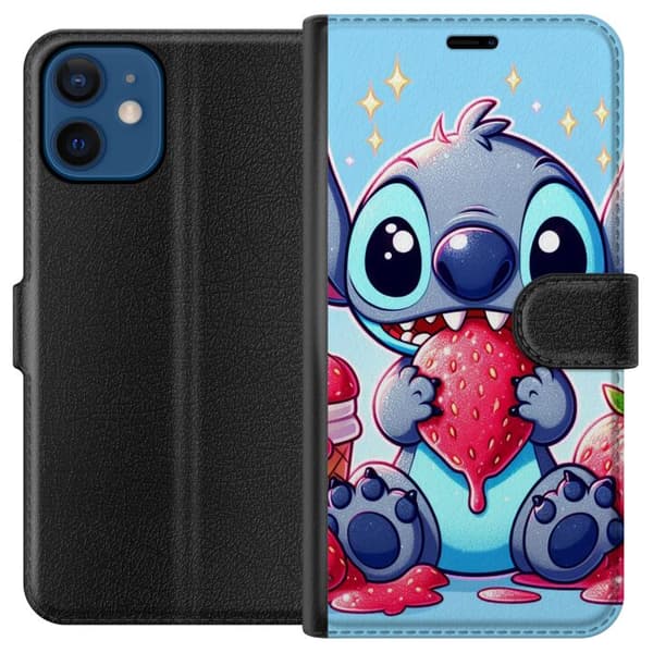 Kompatibel Tegnebogsetui til Apple iPhone 12 mini  Stitch jordbær