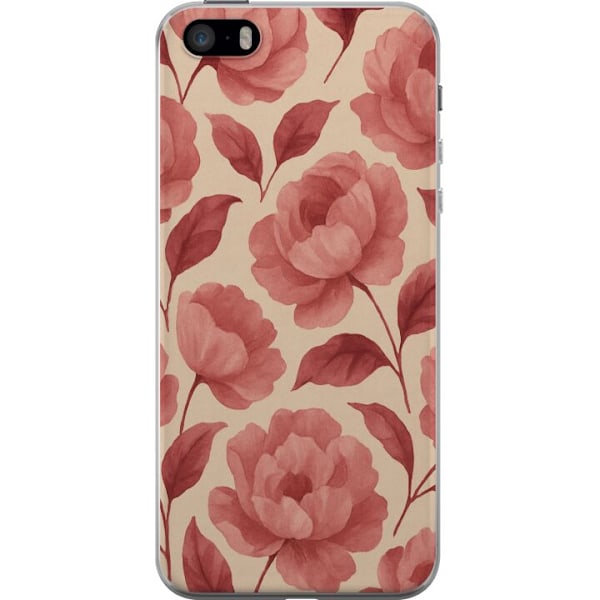 Apple iPhone 5s Genomskinligt Skal Rose Bloom