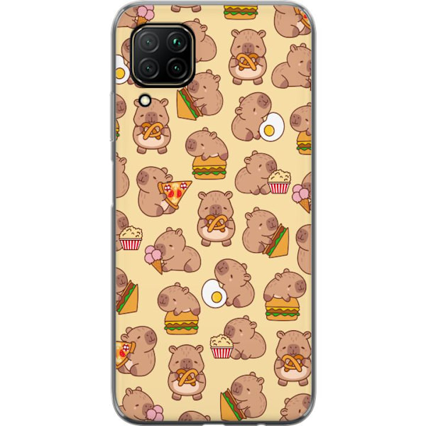 Huawei P40 lite Läpinäkyvä kuori Kawaii capybara puhelinkotelo useilla söpöillä hahmoilla
