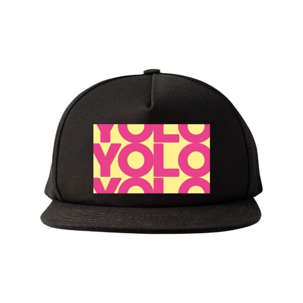 Snapback-lue svart one size