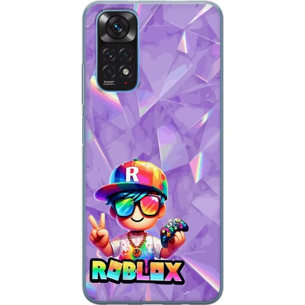 Kompatibel Mobilcover til Xiaomi Redmi Note 11S Farverig gamerfigur med spilcontroller, solbriller og regnbuedetaljer lilla