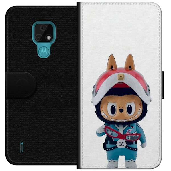 Motorola Moto E7 Lompakkokotelo How2work Labubu hirviöt x Ult