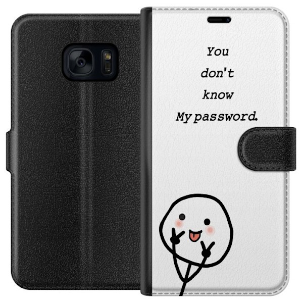 Samsung Galaxy S7 Plånboksfodral You Don’t Know My Password – edgy textmotiv med attityd