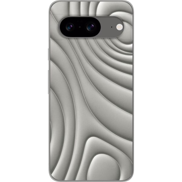 Google Pixel 8 Läpinäkyvä kuori Hopea-aallot