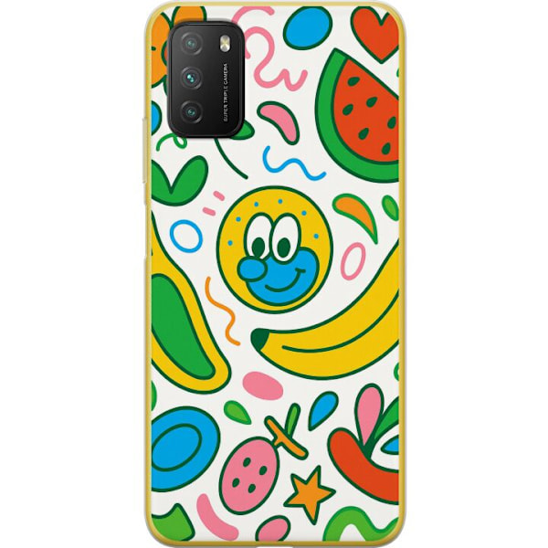 Xiaomi Poco M3  Gennemsigtig cover Sommerfugle Slør