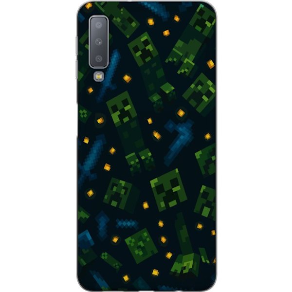Samsung Galaxy A7 (2018) Läpinäkyvä kuori Minecraft Dungeon