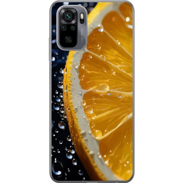 Xiaomi Redmi Note 10 Gennemsigtig cover Appelsin