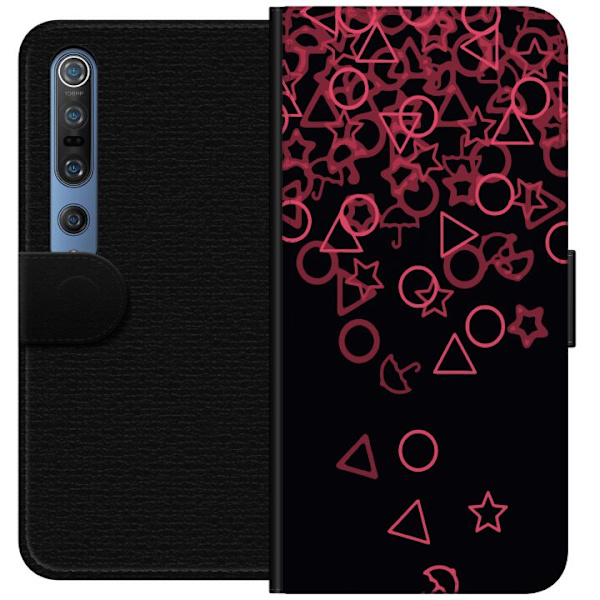 Xiaomi Mi 10 Pro 5G Tegnebogsetui Squid Game Ikoner Serie Design Populært TV Spil Ikoner Grafisk Motiv Asiatisk Trend Dramaserie