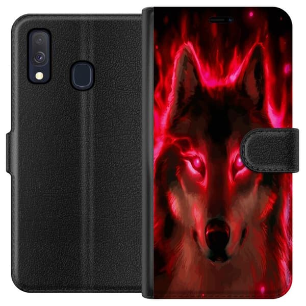 Kompatibel Tegnebogsetui til Samsung Galaxy A40 Ulve