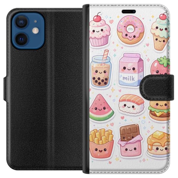 Kompatibelt Plånboksfodral till Apple iPhone 12 mini pixelmonster grön