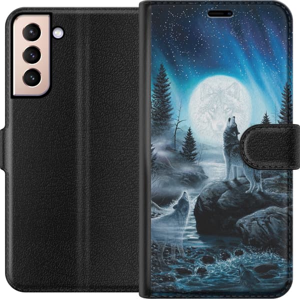 Kompatibel Tegnebogsetui til Samsung Galaxy S21 Ulve
