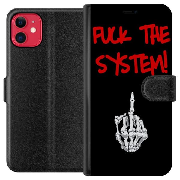 Kompatibel Tegnebogsetui til Apple iPhone 11 Fuck System
