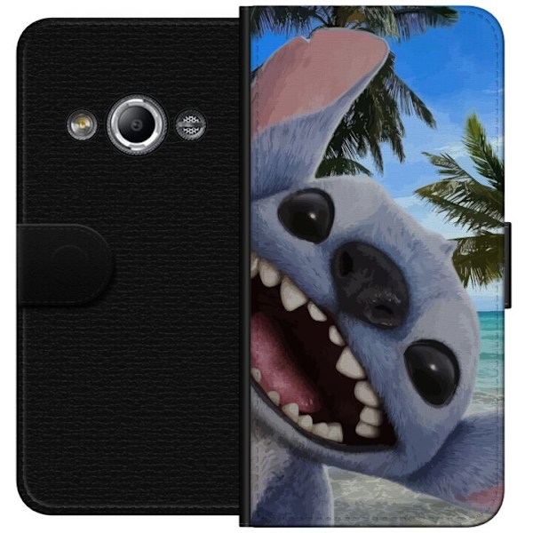 Samsung Galaxy Xcover 3 Tegnebogsetui Stitch-telefonetaske med palmer i sødt venskabsdesign.