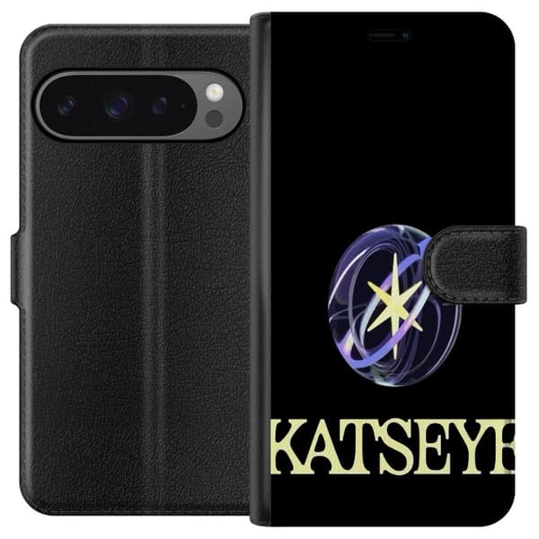 Kompatibelt Plånboksfodral till Google Pixel 9 Pro XL KATSEYE logotyp svart