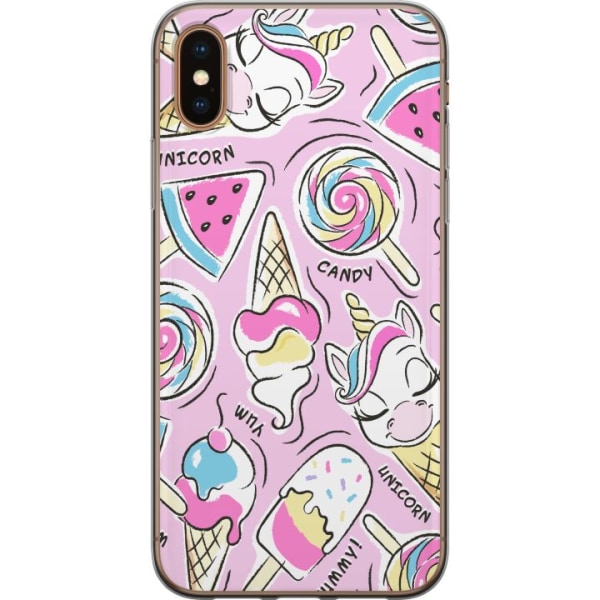 Apple iPhone XS Skal / Mobilskal - Unicorn Candy