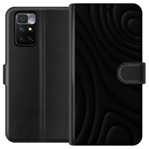 Xiaomi Redmi 10 Lompakkokotelo Tummat Aallot