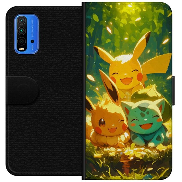 Xiaomi Redmi Note 9 4G Tegnebogsetui Pixelmonster spillestil -