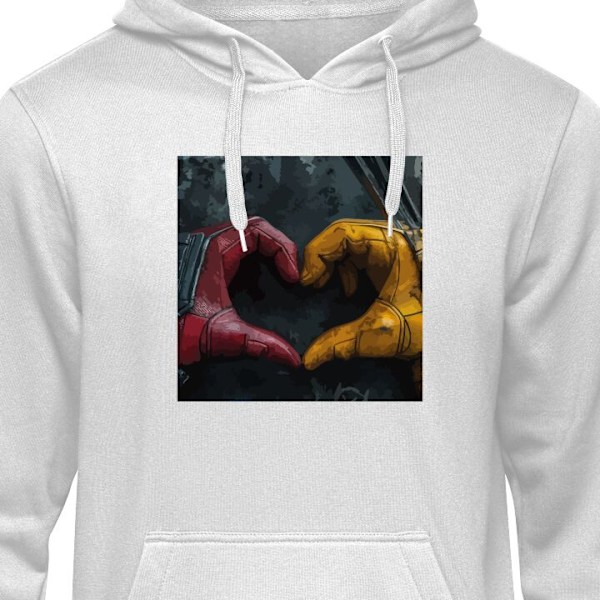 Hoodie til Voksen | Behagelig Hættetrøje Wolverine Deadpool grå XL