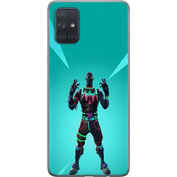 Samsung Galaxy A71 Gjennomsiktig deksel svart ridder fortnite