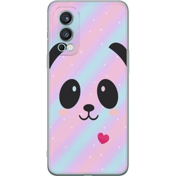 OnePlus Nord 2 5G Gjennomsiktig deksel Regnbue Panda