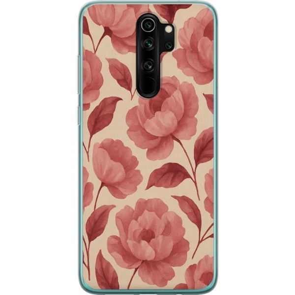 Xiaomi Redmi Note 8 Pro  Gennemsigtig cover Roseblomst