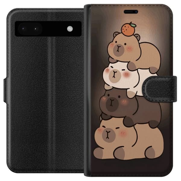 Kompatibel Tegnebogsetui til Google Pixel 6a Capybara Kawaii Sød Dyrefigur