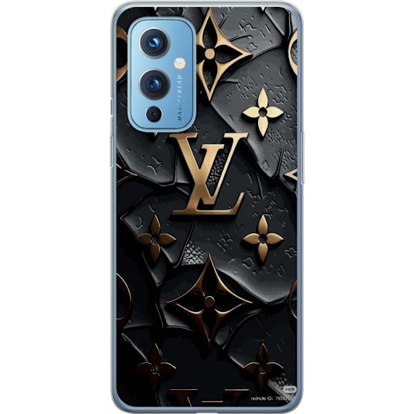 OnePlus 9 Gennemsigtig cover Louis Vuitton Mørk Tilstand Design Sort Luksus Stil Mode Populær Grafisk Mønster Modeikon Luksusmærke