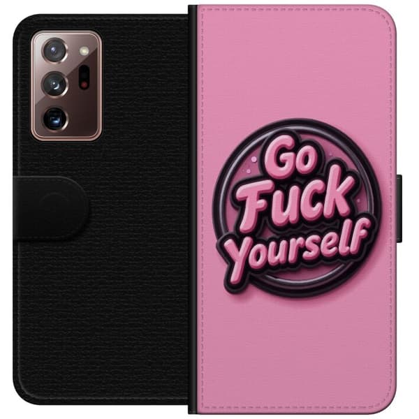 Kompatibel Tegnebogsetui til Samsung Galaxy Note20 Ultra Rosa 3D textposter
