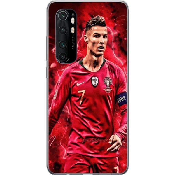 Xiaomi Mi Note 10 Lite Genomskinligt Skal Ronaldo Skills – CR7 Design för Äkta Supporters