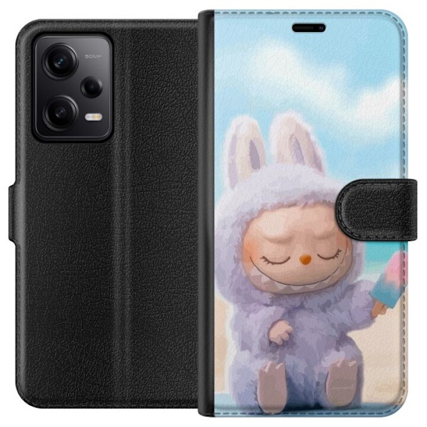 Xiaomi Redmi Note 12 Pro Tegnebogsetui Labubu Lyserød Stemnin